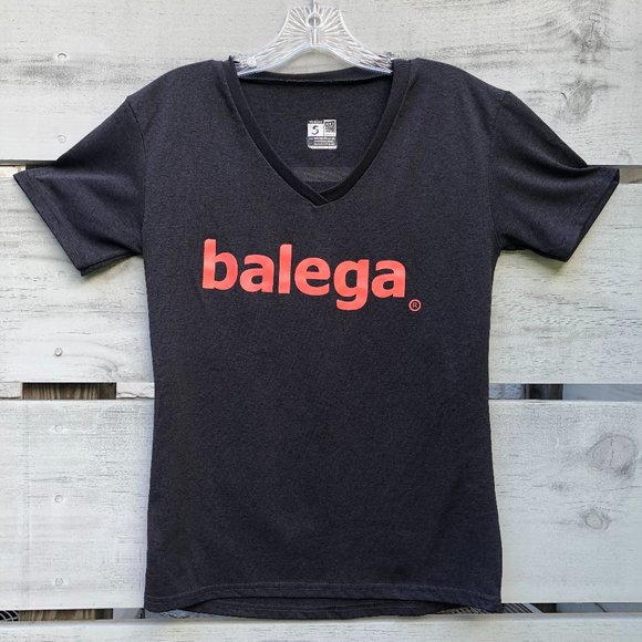 Balega Logo Dark Gray Short Sleeve T-Shirt Athletic Gym - Picture 1 of 9